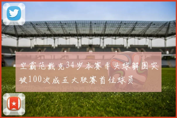 空霸范戴克34岁本赛季头球解围突破100次成五大联赛首位球员