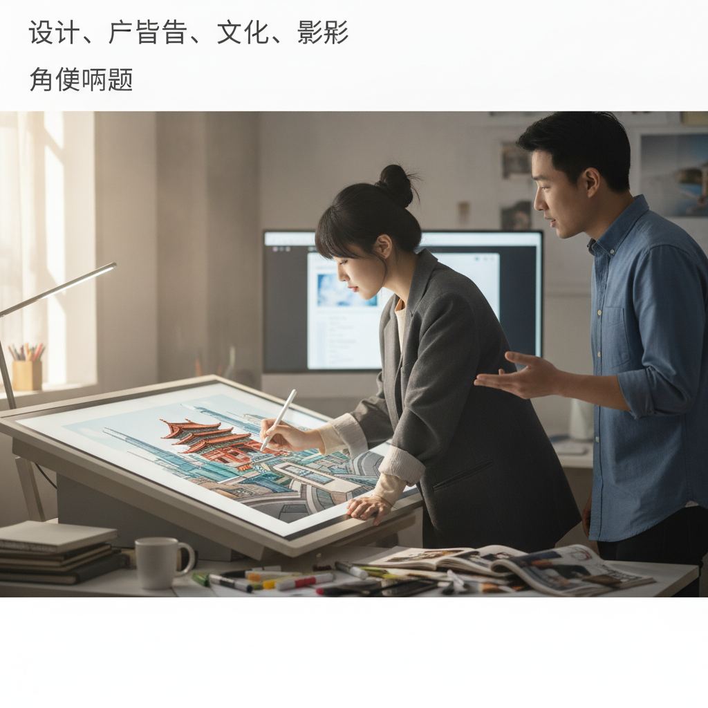 专业设计师正在为客户绘制草图